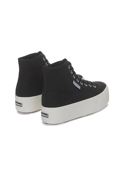 Superga 2708 Hi Top Kadın Siyah Bilekli Sneaker