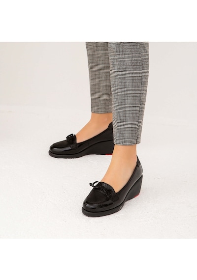 Relax Anatomic Kadın Hakiki Deri Siyah Comfort Ayakkabı 611 F2310-31218 Byn Ayk Y22 Black Siyah