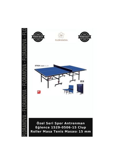 Özel Seri Spor Antrenman Eğlence 1529-0506-15 Clup Roller Masa Tenis Masası 15 Mm