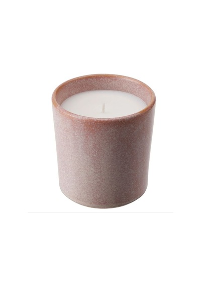 Ikea Lugnare Seramik Kaplı Kokulu Mum 10 X 10 Cm Yasemin Pembe