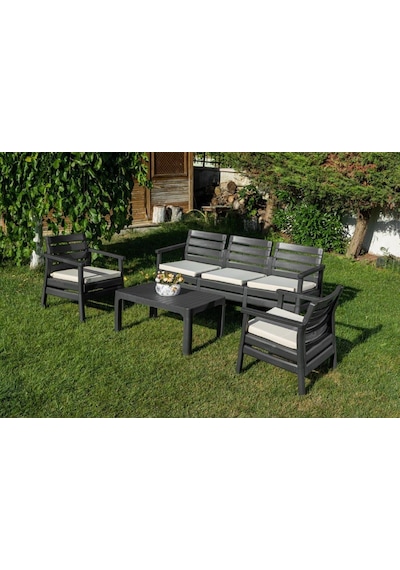 Omnipazar Sy-2493 Solemare 3'lü Bahçe Oturma Grubu Koltuk Takımı