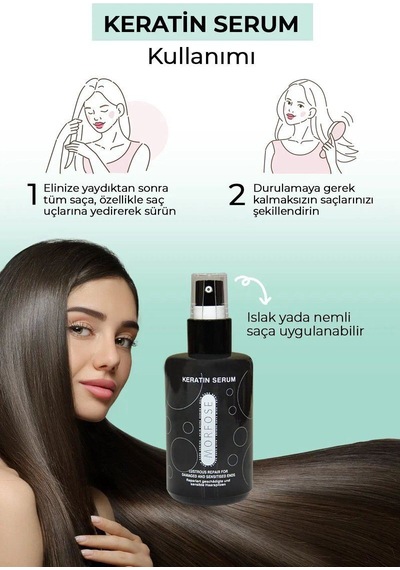 Keratin Saç Serumu 75 Ml - Yıpranmış Saçlar İçin - Mrfs 21014252