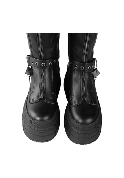 Çizme Kadın 1270131 Buffalo Gospher Bıker Hı - Vegan Nappa -black Siyah