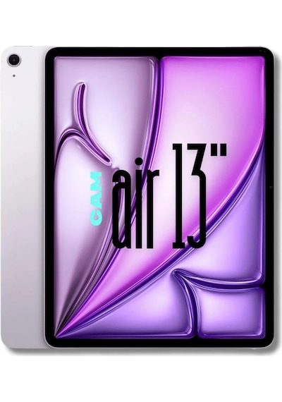 Apple Uyumlu iPad  Air 13 M3 Çip 2025 13 İnç Fuchsia İnce Temperli Cam Ekran Koruyucu
