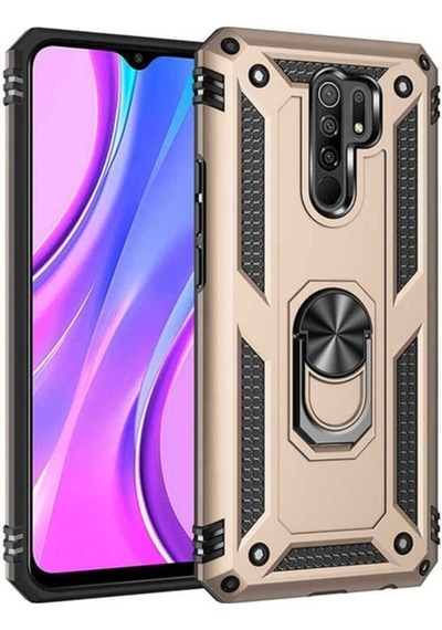 Xiaomi Redmi 9 Kılıf Zore Vega Kapak Gold
