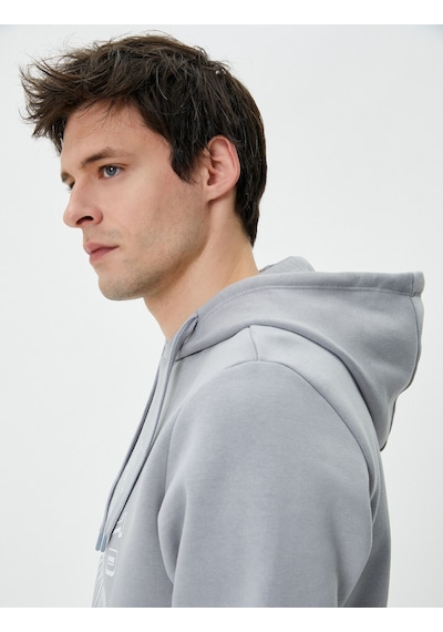 Koton Slogan Baskılı Hoodie Kanguru Cep Detaylı Kapşonlu Gri 4wam70226mk Gri Koton Slogan Baskılı Hoodie Kanguru Cep Detaylı Kapşonlu Gri 4wam70226mk Gri