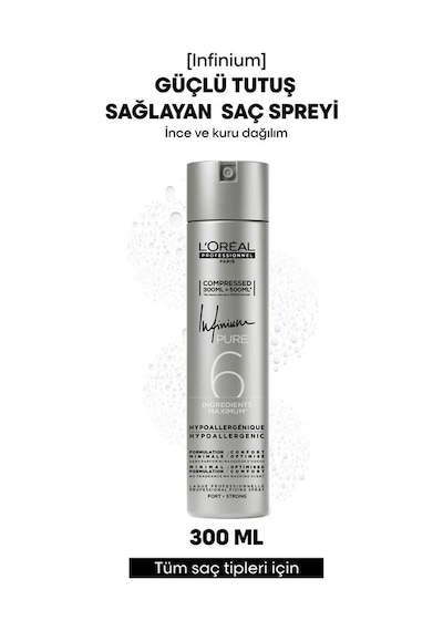 Loreal Professionnel Infinium Güçlü Tutuşlu Saç Spreyi 300 Ml - 6 Numara