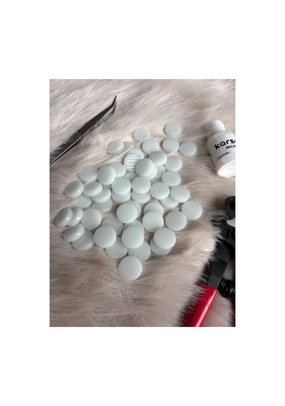 Beyaz Yuvarlak Sanatsal Mozaik 18x18mm 100gr