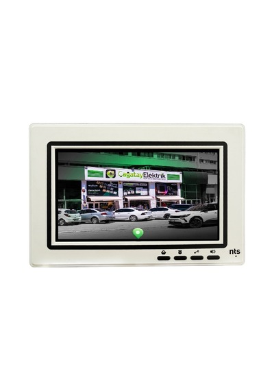 15 Daire Nts 2001-b 4,3'' Görüntülü Diafon Beyaz-8003 Tuş Takımlı Şifreli Zil Panelli Set