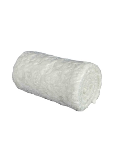 Bahar Bebek Beyaz Peluş Bebek Battaniyesi 100X120 Bahar Bebek Beyaz Peluş Bebek Battaniyesi 100X120