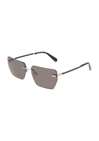Calvin Klein Jeans Ckj 25207s 043 62 Unisex Geometrik Gümüş Metal Güneş Gözlüğü Gri