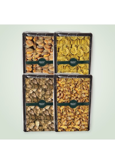 Kuru Meyve Avantaj Paketi 4'lü 4x250 G - Kayısı, İncir, Dut, Besni Üzümü 1 KG