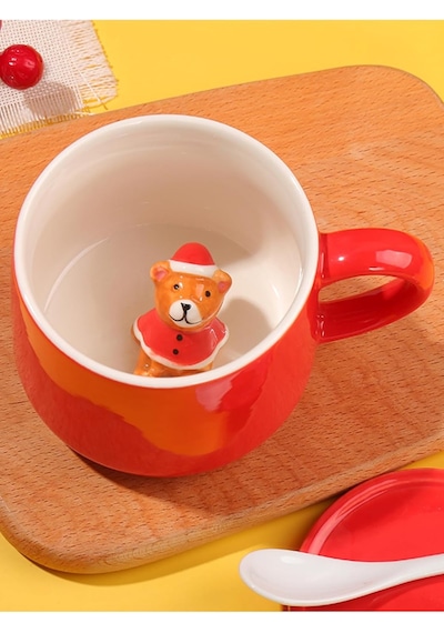 Mukko Home 3d Kırmızı Şapkalı Ayıcık Sevimli Biblo Sürpriz Porselen Kupa 350 Ml, Şık Ve Eğlenceli,kırmızı Beyaz - Çok Renkli Mukko Home 3d Kırmızı Şapkalı Ayıcık Sevimli Biblo Sürpriz Porselen Kupa 350 Ml, Şık Ve Eğlenceli,kırmızı Beyaz - Çok Renkli