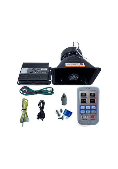 Profesyonel Polis Sireni Uzaktan Kumandalı Güçlü Wireless Korna Megafonlu Mikrofonlu Metal 200w 12v