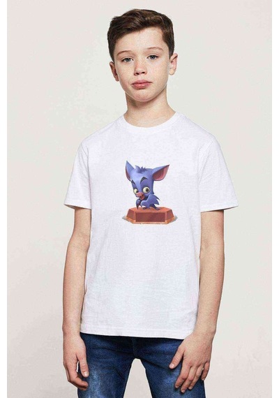 Tshirthane Henry Zooba Battle Royale Baskılı Unisex Çocuk Beyaz T-Shirt