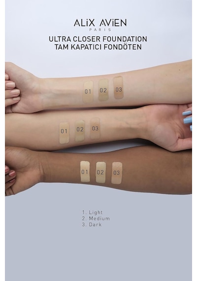 Ultra Kapatıcı Nemlendirici Spf35 Faktör Ve E & C Vitaminli Fondöten - Ultracloser Foundation 02 Çok Renkli