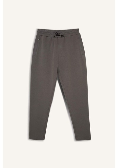 Defacto Slim Fit Dar Kesim Fermuarlı Standart Paça Jogger Eşofman Altı S3309az25augr311 Gri-gr311