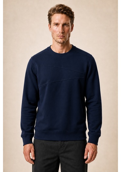 Redline Lines Regular Fit Kışlık Sweatshirt Lacivert