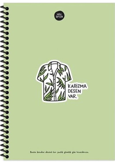 Keskin Color Hisli Şeyler 17x24 100 Yp Çizgili Spiralli Sert Kapak Karizma Çok Renkli
