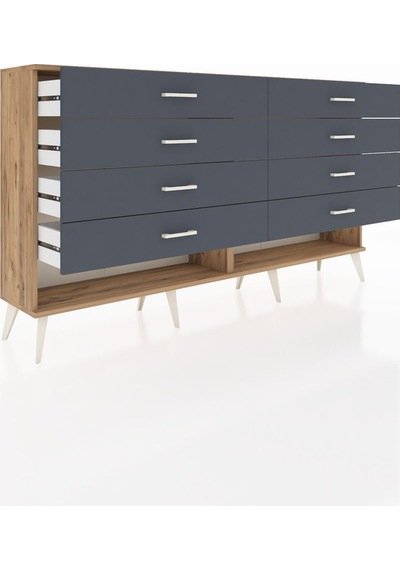 Arges Konsol 8 Çekmeceli 176x30x99 Çam-çam/antrasit Çam-çam/antrasit Arges Konsol 8 Çekmeceli 176x30x99 Çam-çam/antrasit Çam-çam/antrasit