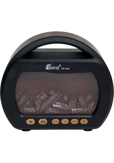 Nostaljik Radyo Fp-535 Şömine Efektli Ahşap Görünümlü Usb-tf-am/fm/sw1-2 Bluetooth Hoparlör