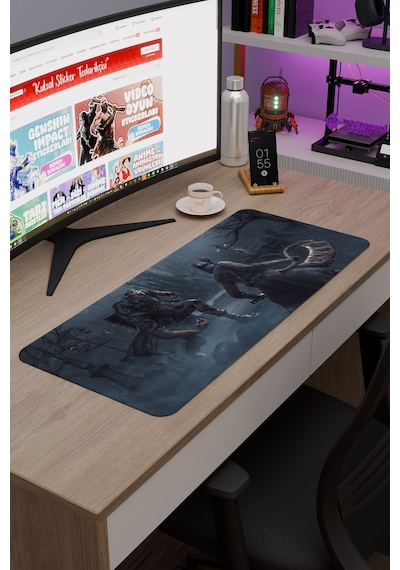 Bloodborne Kaymaz Dikişli Kauçuk Oyuncu Mousepad V2 - 70x30 Xl Gaming Mouse Pad Fare Altlığı