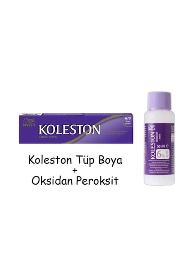 Koleston Tüp Boya 50 Ml - 6.0 Koyu Kumral + 20 Vol Oksidan Peroksit