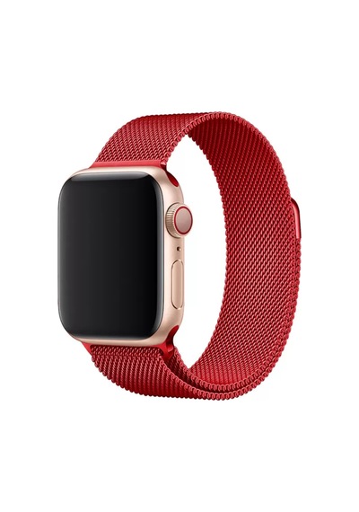 Newface Apple Watch 38mm Metal Mıknatıslı Kordon - Kırmızı