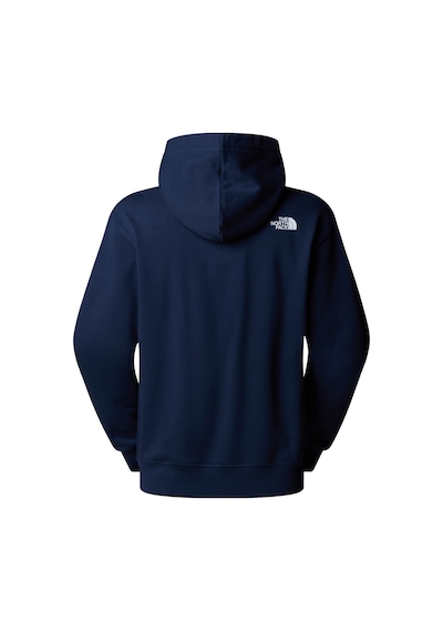 The North Face Mountain Logo Relaxed Erkek Kapüşonlu Sweatshirt-32356 Lacivert
