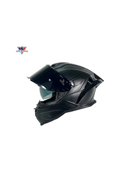 Sway 867 Lıne Matt Black Güneş Vizörlü Kapalı Kask Siyah