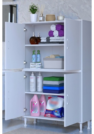 Eliusta Nuve Geniş Depolama Alanlı Dolap 90 Cm Banyo/mutfak Çok Fonksiyonlu 90x138x32,5 Cm Saklama Dolabı Beyaz Eliusta Nuve Geniş Depolama Alanlı Dolap 90 Cm Banyo/mutfak Çok Fonksiyonlu 90x138x32,5 Cm Saklama Dolabı Beyaz