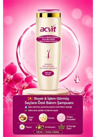 Boyalı Ve Işlem Görmüş Yıpranmış Saçlar Için Bakım Şampuanı