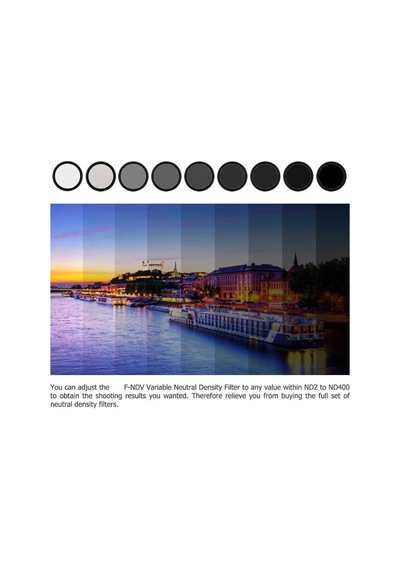 62mm Slim İnce Nd2 - Nd400 Ayarlanabilir Variable Nd Filtre