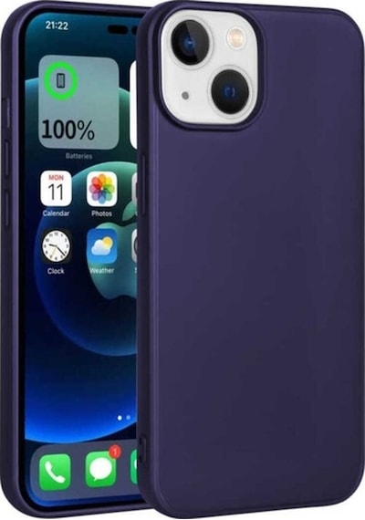 Apple Uyumlu iPhone 14 Plus Kılıf Zore Premier Silikon Kapak Lacivert