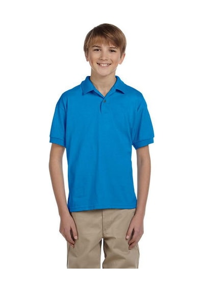 Tezzgelsin Erkek Çocuk Polo Yaka Kısa Kol Okul T-shirt Mavi
