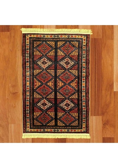 Geometrik Baklava Desenli 160 X 230 Dijital Baskı Halı Çok Renkli