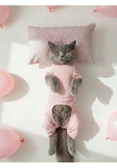 Minimini Kapler Kedi Uyku Seti Penye Kedi Tulum Ve Mini Yastık Takımı Pamuklu Tüy Dökülmesini Azaltır