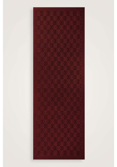Imannoor Dama Desen Bordo Naia Pamuk Şal 70x200 Bordo-burdgundy