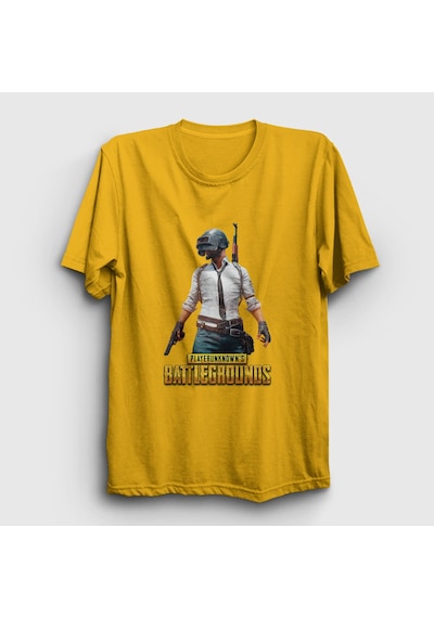 Presmono Unisex Cover Pubg T-shirt Sarı