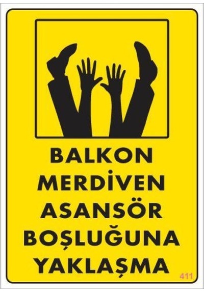 Boşluğa Yaşlaşma Uyarı Levhası 25x35 Kod:411 - Elwm-292239