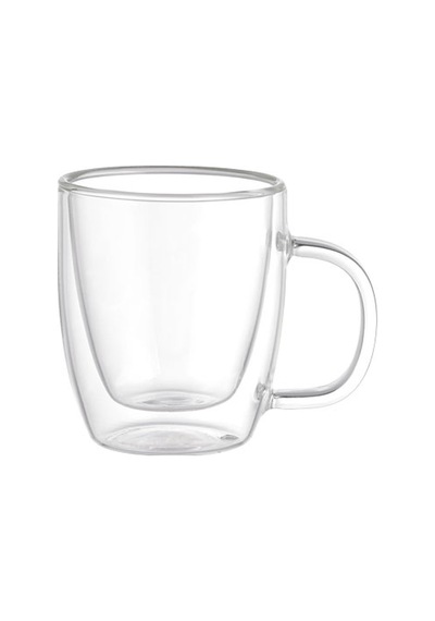 Leggno Vetro Çift Cam Kulplu Bardak 310 Ml 2'li Renkli