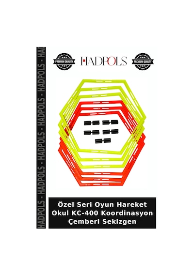 Özel Seri Oyun Hareket Okul Kc-400 Koordinasyon Çemberi Sekizgen Çok Renkli