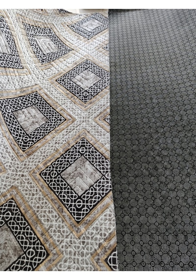 Venüs Kahverengi Yıkanabilir Kaymaz Taban Dört Mevsimlik Salon Banyo Balkon Genç Odası Kesme Halı
