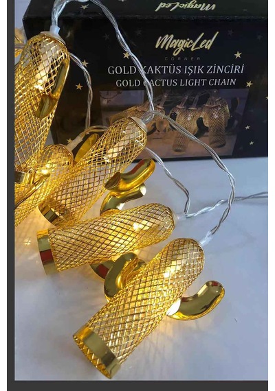 Kaktüs Işık Zinciri Gold Günışığı