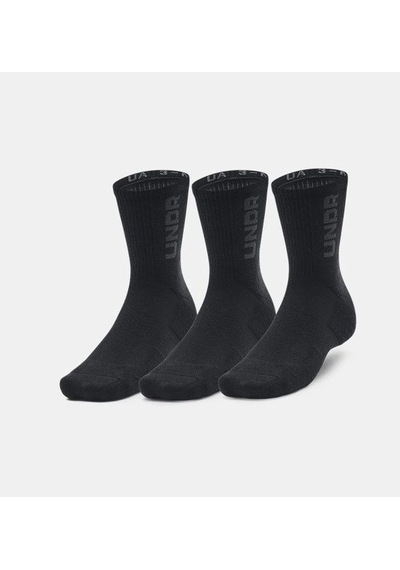 Under Armour Ua 3-maker Mid-crew 3'lü Unisex Çorap 1373084-001 Siyah