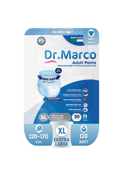 Dr. Marco Yetişkin Emici Külot XL 120'li