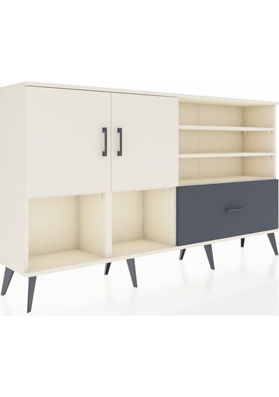 Arges Konsol 7 Raflı Tek Çekmeceli 2 Kapaklı 176x30x99 Aytaşı-aytaşı/antrasit Aytası/antrasıt - Aytası Arges Konsol 7 Raflı Tek Çekmeceli 2 Kapaklı 176x30x99 Aytaşı-aytaşı/antrasit Aytası/antrasıt - Aytası