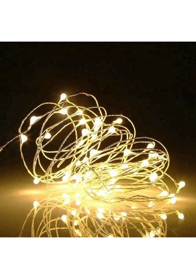 Dekor Düğün Işıkları Gün Işığı Pilli Led Işık Gün Işığı 10 Metre Led Işık Gün Işığı Pilli Işık 100 Led Gün Işığı