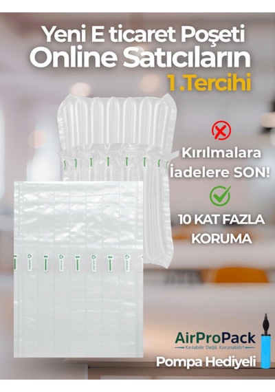 21x30 Cm 100 Adet Sütunlu Koruyucu Havalı Kargo Poşeti Airbag/airbed/şişirilebilir Ambalaj