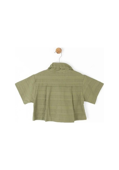 Nk Kids Kız Çocuk Pamuklu Keten Safari Ceket-14105 Haki